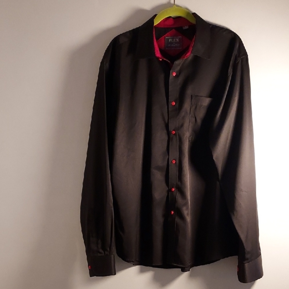 Mens FLEX dress shirt BLK. ( size XL)